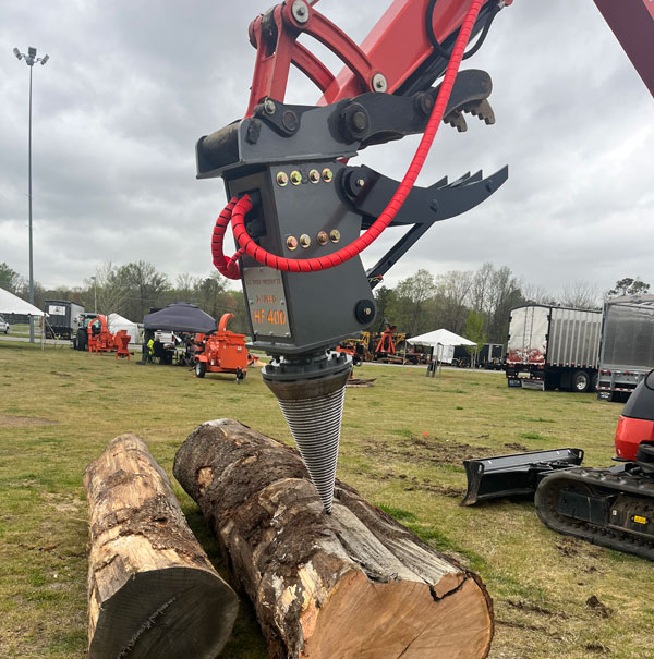 HF-400 MIni Excavator Log Splitter Attachment